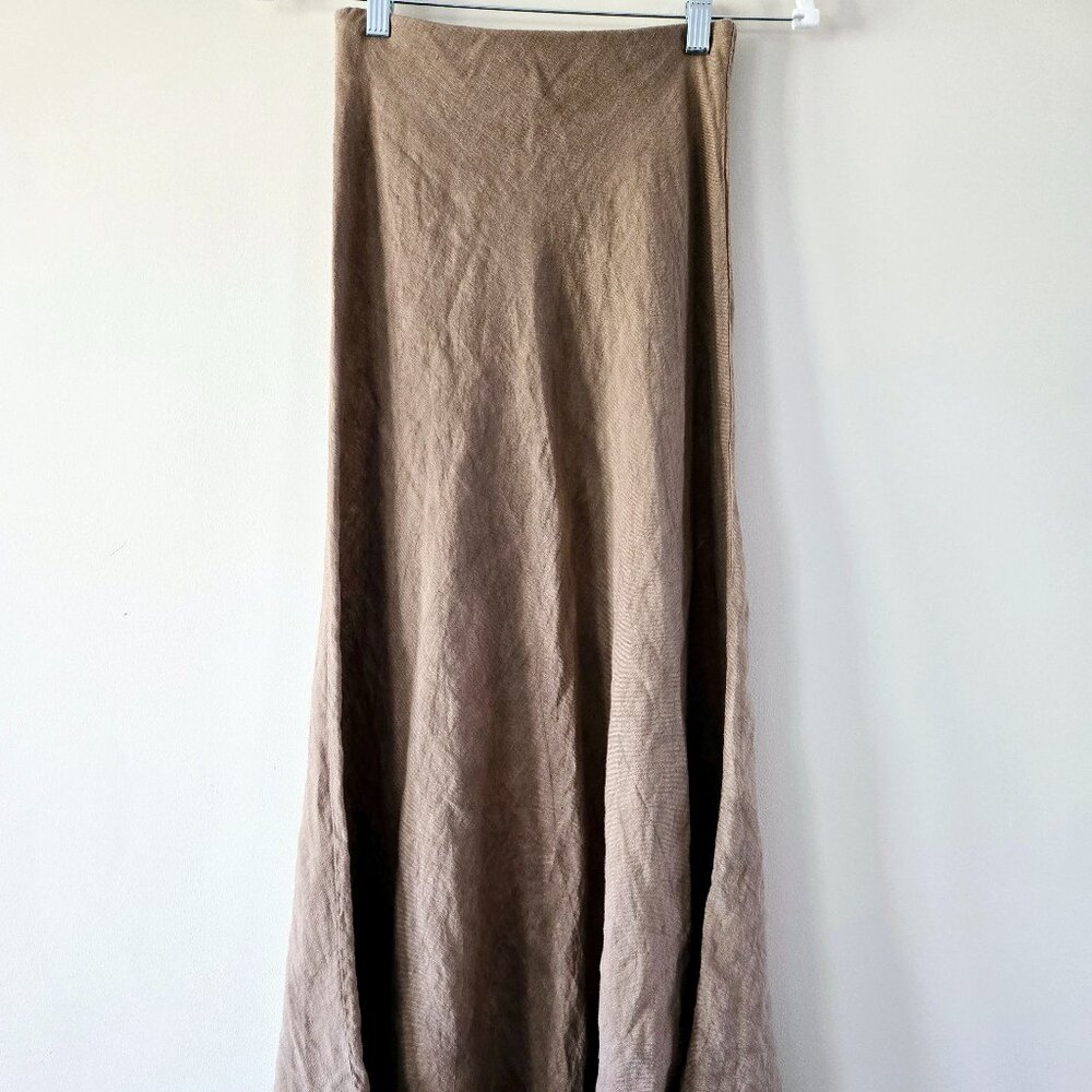 Linen maxi skirt